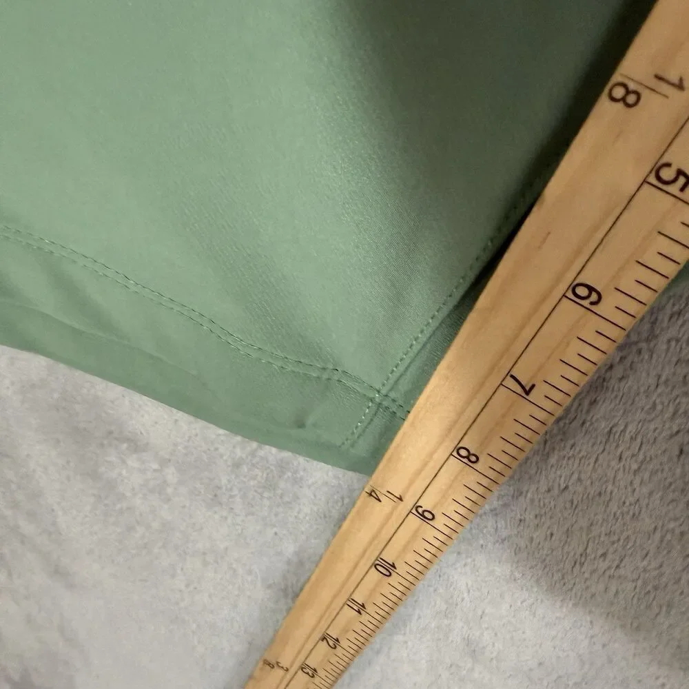 Tee Time Golf Shorts Mens 34 Solid Green Stretch Performance Casual Summer